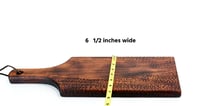 Image 6 of Dark Cherry Wood Charcuterie Board, Wood Cheese or Bread Board, Wooden Serving Board with Handle