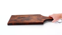 Image 4 of Dark Cherry Wood Charcuterie Board, Wood Cheese or Bread Board, Wooden Serving Board with Handle