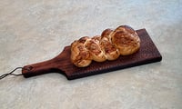 Image 9 of Dark Cherry Wood Charcuterie Board, Wood Cheese or Bread Board, Wooden Serving Board with Handle