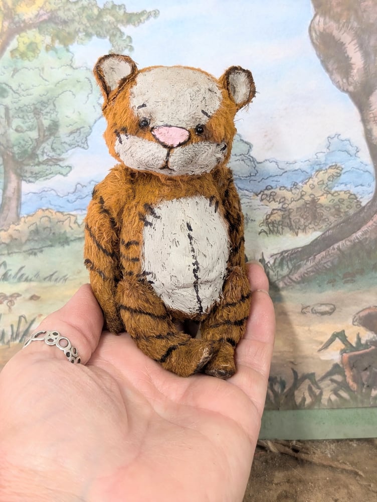 Image of TIGGER the Teenie Weenie 4" classic vintage style toy tiger by whendis bears