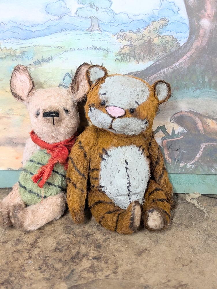 Image of TIGGER the Teenie Weenie 4" classic vintage style toy tiger by whendis bears