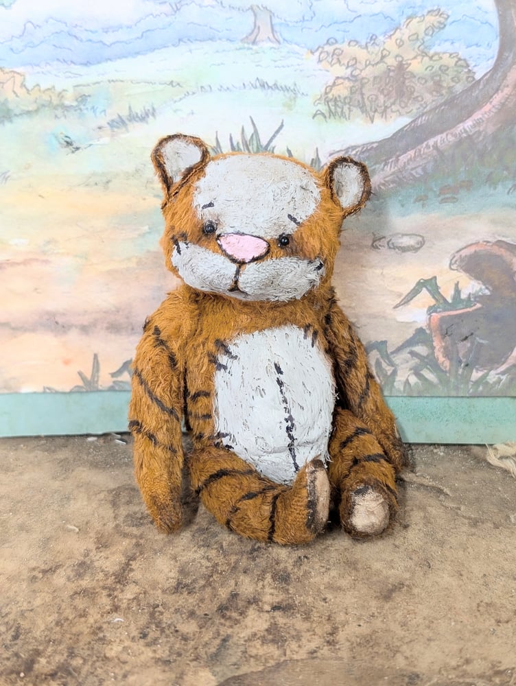 Image of TIGGER the Teenie Weenie 4" classic vintage style toy tiger by whendis bears