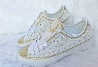 Adult Full bling low top converse