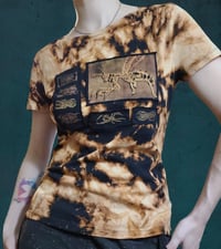 Image 1 of Wide-Neck Bleached & Bug Patched T-shirt, Small