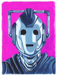 Image 1 of Dr Who - Cyberman - Original Watercolor Painting & Prints