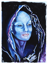 Image 1 of Farscape - Pa'u Zotoh Zhaan - Original Watercolor