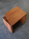 CLIPPED WING 450MM STOOL/SIDE TABLE IN TASMANIAN BLACKWOOD