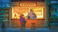 Image 2 of Dog Cafe Print