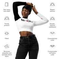 Image 7 of Fierce BABE Recycled Long-Sleeve Crop Top