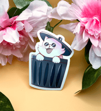 Image 1 of Gojo Trash Cat Sticker