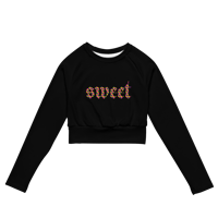 Image 1 of Sweet n' Savvy Recycled Long-Sleeve Crop Top