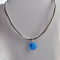 Image 3 of Celestial Blue Venetian Glass Necklace