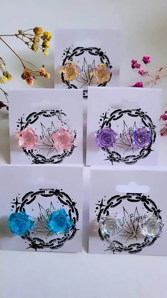 Image of HBC♡ Rose Bud Stud Earrings