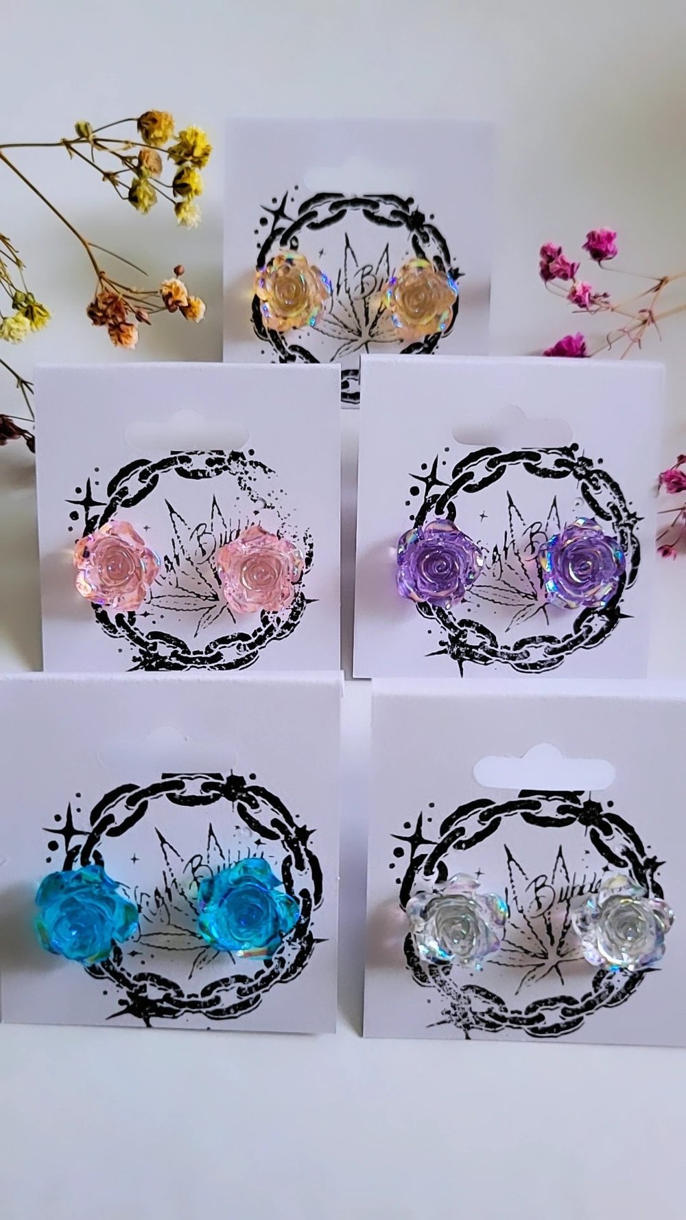 Image of HBC♡ Rose Bud Stud Earrings 