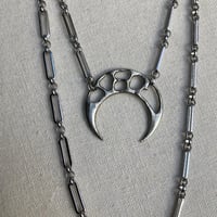Image 4 of White Bronze Crescent Necklace