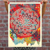 Shepard Fairey Obey Peace Mandala Collage : Two Colorways: Blue & Red (Bleu et Rouge)