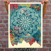 Shepard Fairey Obey Peace Mandala Collage : Two Colorways: Blue & Red (Bleu et Rouge)