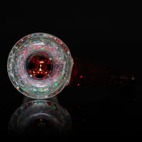 Image 6 of CRUSHED OPAL > UV WHITE SATIN & POMEGRANATE 18MM SLIDE