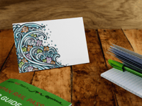 Image 4 of 1000+ Postcards - Save on BULK Postcards - 1/2 "Happy Cat Waves"