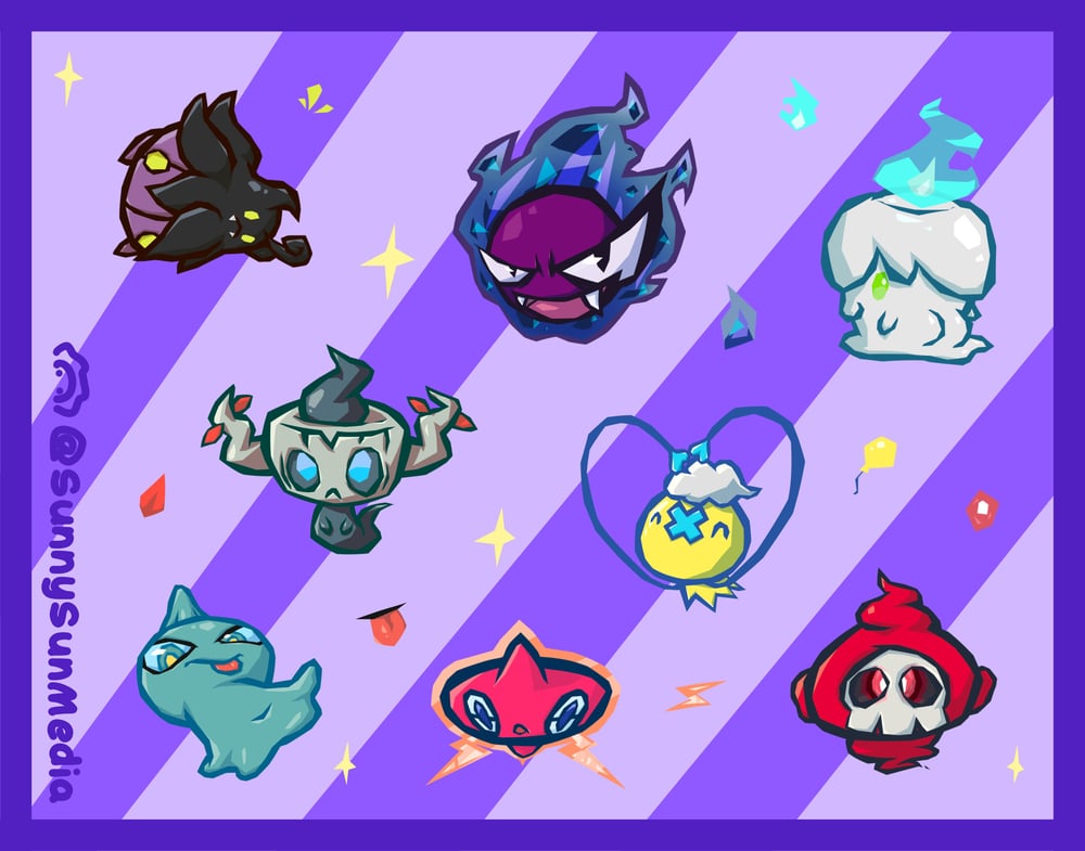 Image of Shiny Ghost Babies Sticker Sheet