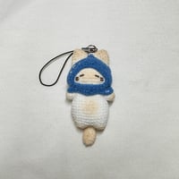 Image 1 of Loafy Cat in Jellyfish Hat Keychain