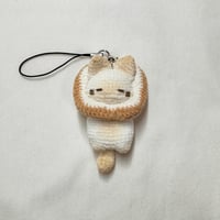 Image 1 of Loafy Cat in Bread Hat Keychain