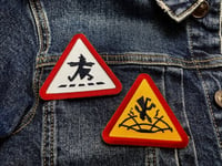 Image 1 of Submas Caution Sign Patches