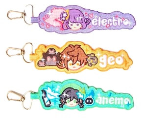 Image of Genshin Themed 6" Embroidered Tags