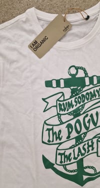 Image 2 of Pogues - Rum, Sodomy & the Lash white organic t-shirt Small