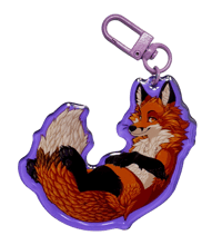 Image 2 of Lounging Fox 3" Acrylic Keychain