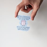 Image 1 of "Marshmallow" Vinyl Sticker