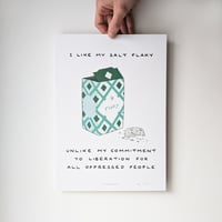 Image 1 of "Salt: Flaky. Principles: Firm" Print
