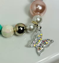 Image 3 of Sparkle Butterfly Charm Elastic Bracelet 