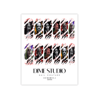 Image 2 of SLASHER CREW BLOOD SPLATTER CLAW NAIL DECALS 