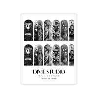 Image 2 of MONOCHROME JACK & SALLY NAIL DECALS