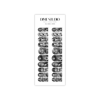 Image 4 of CLEAR CHOLA CHICANA XL MONOCHROME NAIL WRAPS 