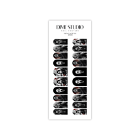 Image 3 of MONOCHROME GHOST FACE NAIL DECALS