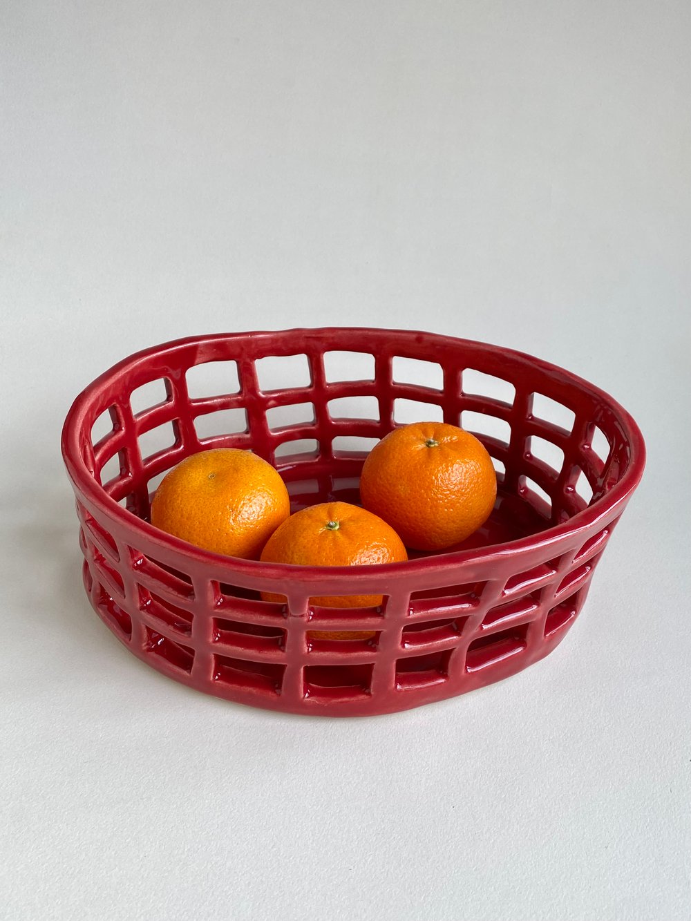 Image of Red Oval Basket