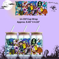 Button Eyes Halloween Double Sided Uv Dtf Wrap | Coraline | W0639