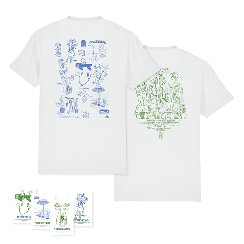 Image of Four Reasons T-Shirt Combo 2 Shirts - Blue + Green + Sticker Bag ! Super Limited:)