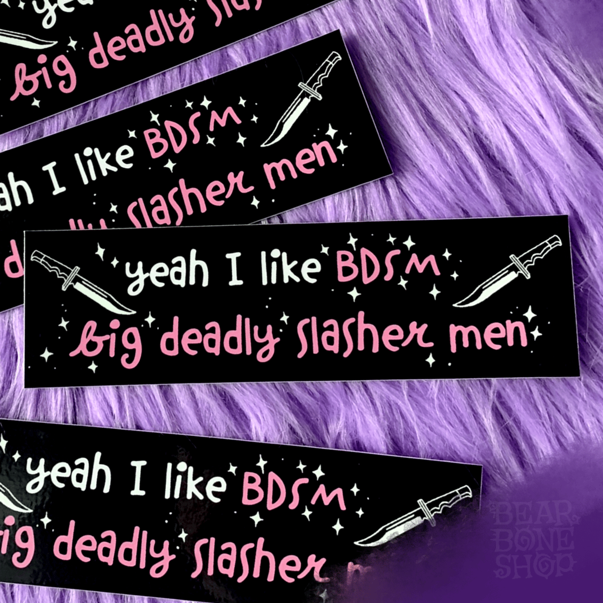 Big Deadly Slasher Men | Bumper Sticker | Bear Bone Shop