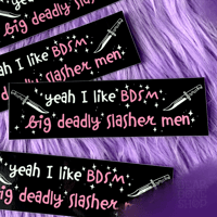 Image 1 of Big Deadly Slasher Men | Bumper Sticker