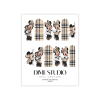 Image 2 of BURBERRY PLAID  MINNIE NAIL DECALS 