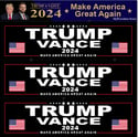 TRUMP • VANCE Bumper Stickers Black With or Without Pictures