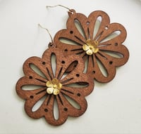 Image 8 of Detailed Wood Earrings
