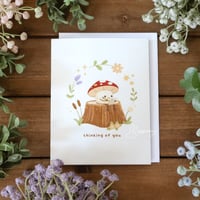 Image 1 of Thinking of You Mushroom - Greeting Card