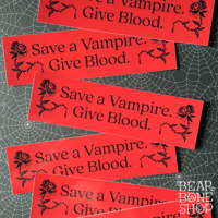 Image 5 of Save a Vampire Bumper Sticker 