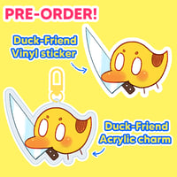 Duck-Friend Charm + Sticker Set [PRE-ORDER]