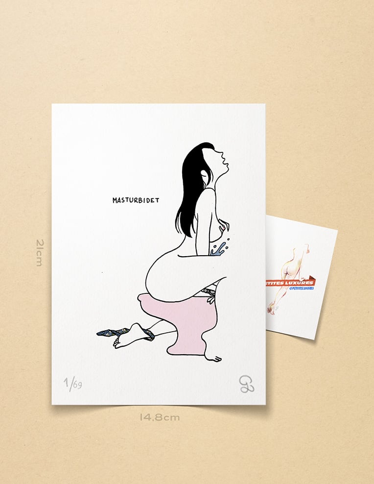 Image of "Masturbidet" limited homemade art print