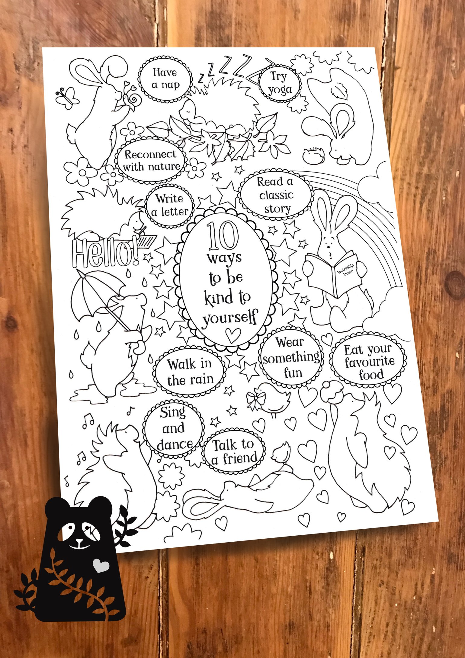 Image of 10 Ways Colouring Sheet